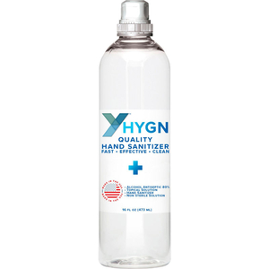 HY-GN ALCOHOL GEL HAND SANITIZER - 16 OZ. BOTTLE W/ FLIP TOP LID - 24 BOTTLES/CASE by Big 3 Packaging LLC