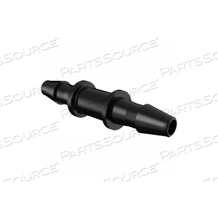 3/16" BARBED STRAIGHT COUPLER, GLASS FILLED BLACK NYLON 