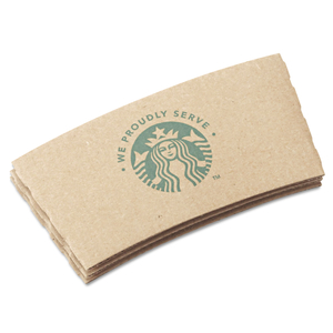 CUP SLEEVES, FITS 12, 16, 20 OZ HOT CUPS, KRAFT, 1,380/CARTON by Starbucks