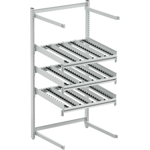 FIFO FLOW RACK M36, REAR EXTENSION ESD, 36-27/37"W X 28-47/50"D X 73-3/13"H, 3 LEVELS - GRAY by Treston