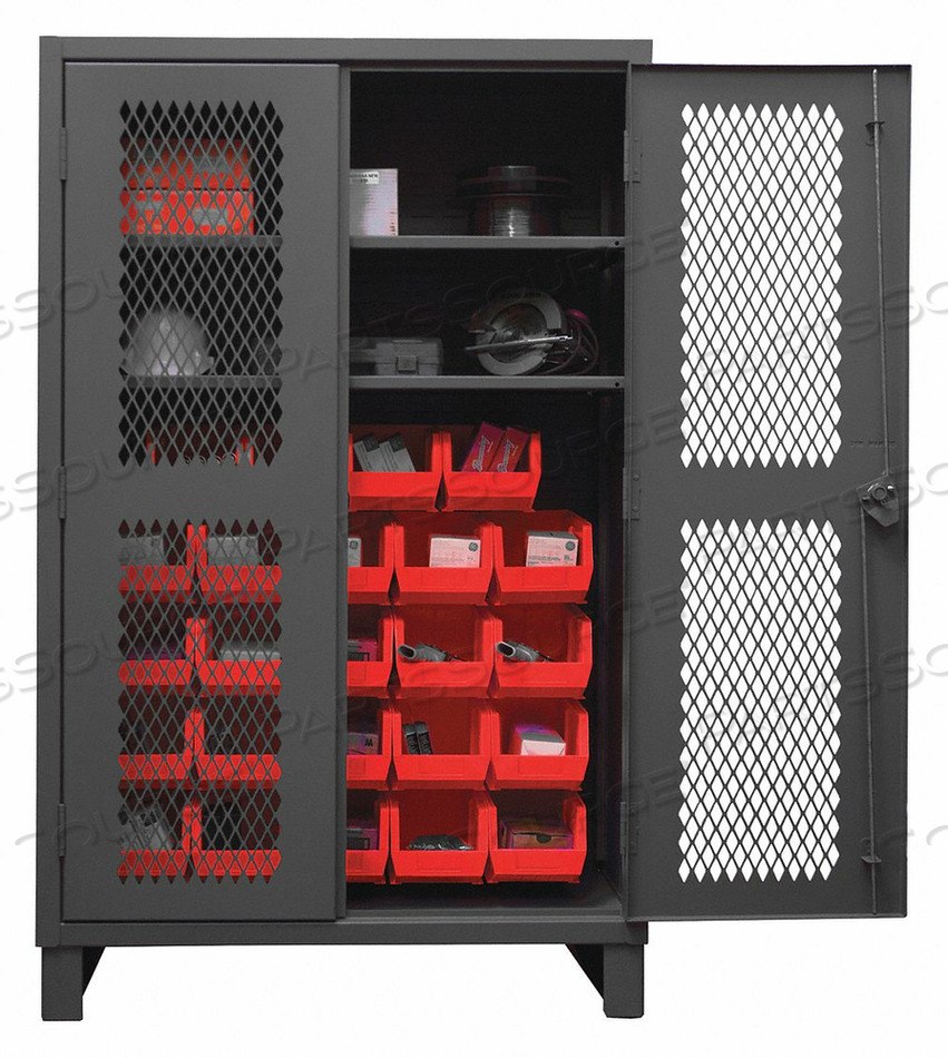 BIN CAB LOUVERED/SHELVING 78 H 48 W 24 D by Durham Manufacturing Company