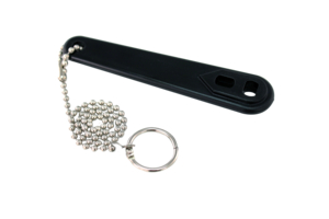 CYLINDER WRENCH, POLYCARBONATE, WITH CHAIN AND CLIP RING by Bay Corporation