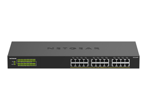 GS324PP, SWITCH, UNMANAGED, 24 X 10/100/1000 (POE+), DESKTOP, RACK-MOUNTABLE, POE+ (380 W) by Netgear