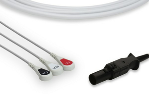 3 LEAD SNAPS DIRECT-CONNECT ECG CABLE by CASMED - CAS Medical System, Inc.