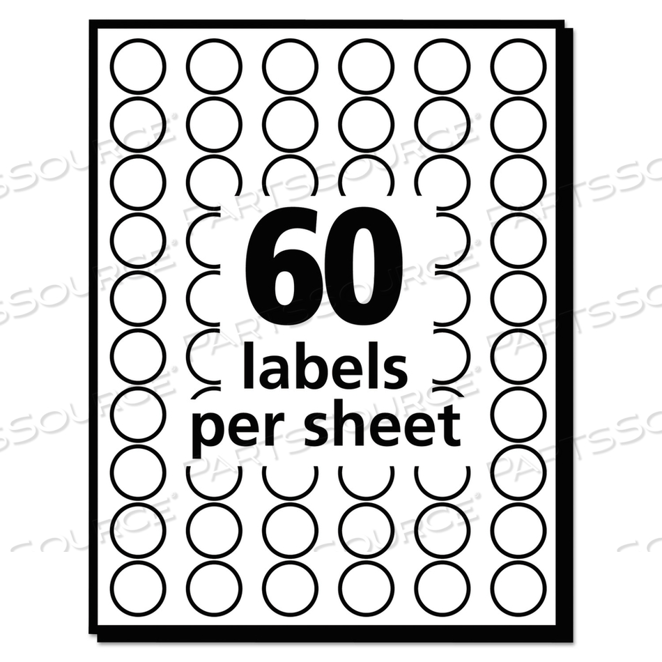 HANDWRITE ONLY SELF-ADHESIVE REMOVABLE ROUND COLOR-CODING LABELS, 0.5" DIA, NEON GREEN, 60/SHEET, 14 SHEETS/PACK, (5052) by Avery HANDWRITE ONLY SELF-ADHESIVE REMOVABLE ROUND COLOR-CODING LABELS, 0.5" DIA, NEON GREEN, 60/SHEET, 14 SHEETS/PACK, (5052) by Avery