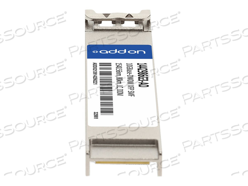 ADDON, XFP TRANSCEIVER MODULE (EQUIVALENT TO: ADTRAN 1442986G3), 10 GIGE, 10GBASE-DWDM, LC SINGLE-MODE, UP TO 49.7 MILES, 1540.56 NM, TAA CO by ADDON