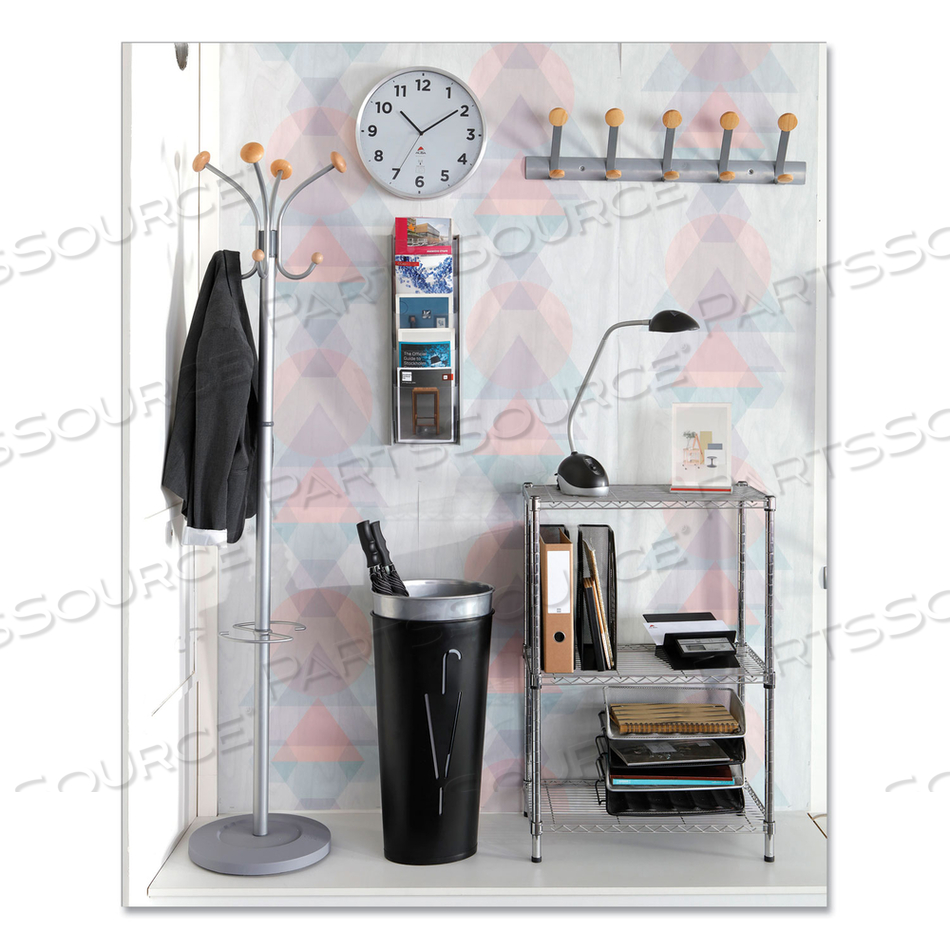 COAT RACK 5 HOOK WOOD/STEEL by Alba