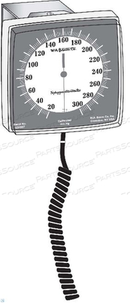 WALL ANEROID SPHYGMOMANOMETER, NYLON CUFF, ADULT PATIENT, ARM TARGET, EXTENDEX ONLY, NON-LATEX by W.A. Baum Co., Inc.
