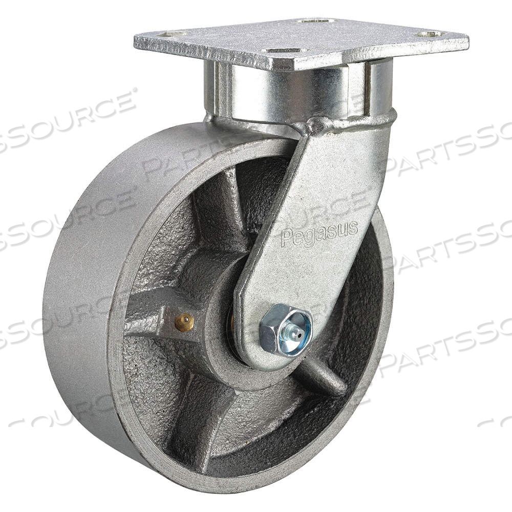 KINGPINLESS PLATE CASTER, 5 IN WHEEL DIA., 1500 LB, 6 1/2 IN MOUNTING HT, EXTRA HARD by Approved Vendor KINGPINLESS PLATE CASTER, 5 IN WHEEL DIA., 1500 LB, 6 1/2 IN MOUNTING HT, EXTRA HARD by Approved Vendor