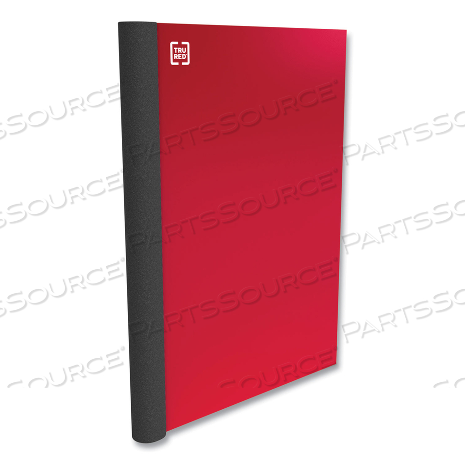 TWO-SUBJECT NOTEBOOK, MEDIUM/COLLEGE RULE, RED COVER, 9.5 X 6, 100 SHEETS 