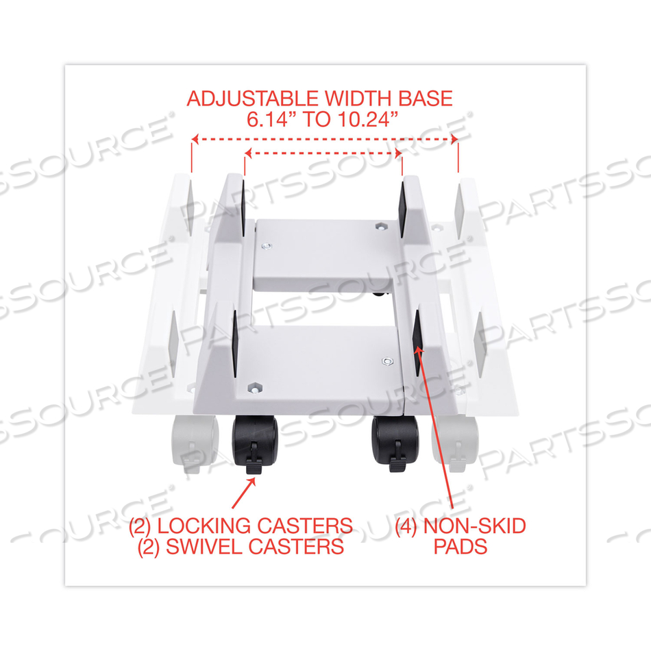 MOBILE CPU STAND, 8.75W X 10D X 5H, LIGHT GRAY by Innovera MOBILE CPU STAND, 8.75W X 10D X 5H, LIGHT GRAY by Innovera