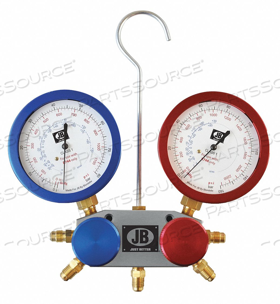 MECHANICAL MANIFOLD GAUGE SET 5 VALVES by JB Industries MECHANICAL MANIFOLD GAUGE SET 5 VALVES by JB Industries
