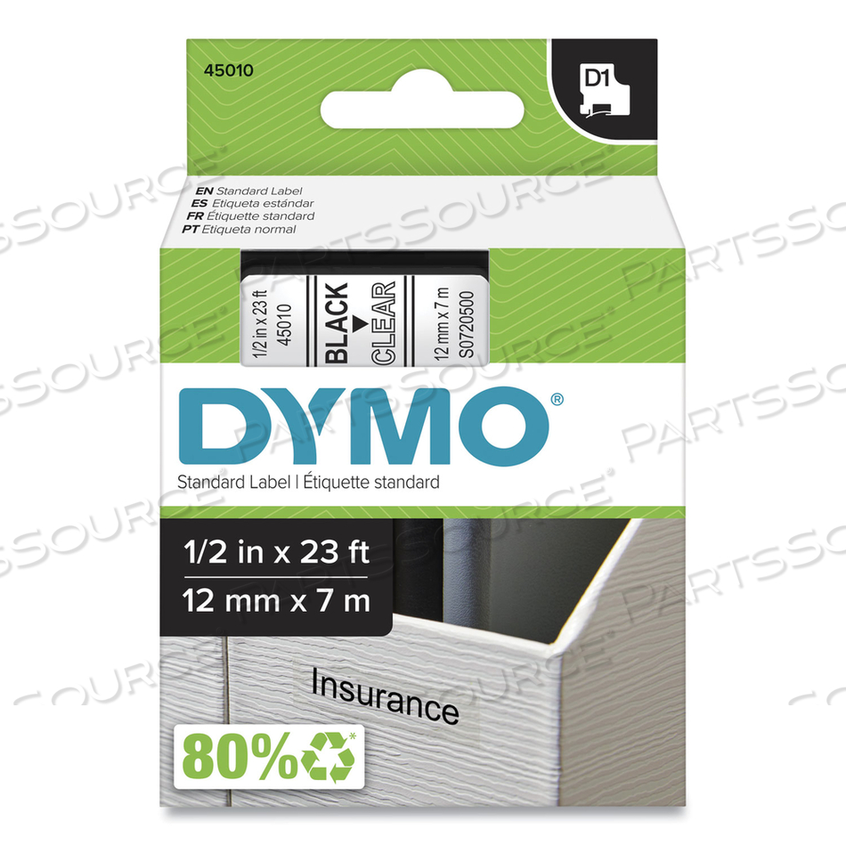 DYMO D1 STANDARD, LABEL TAPE, 1 CASSETTE(S) - by Dymo