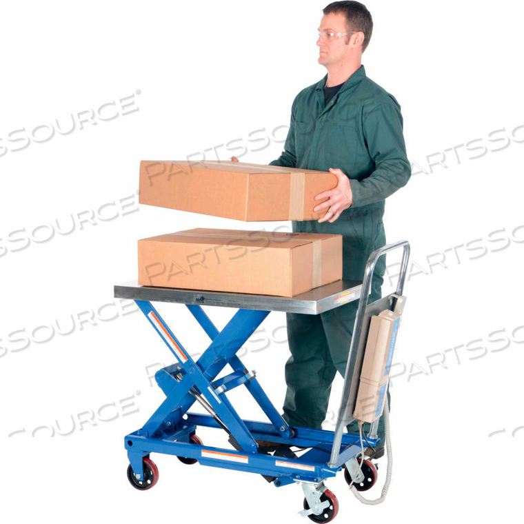 LINEAR ACTUATED ELEVATING CART - 15" TO 33" LIFT - 500 LB. CAP. 