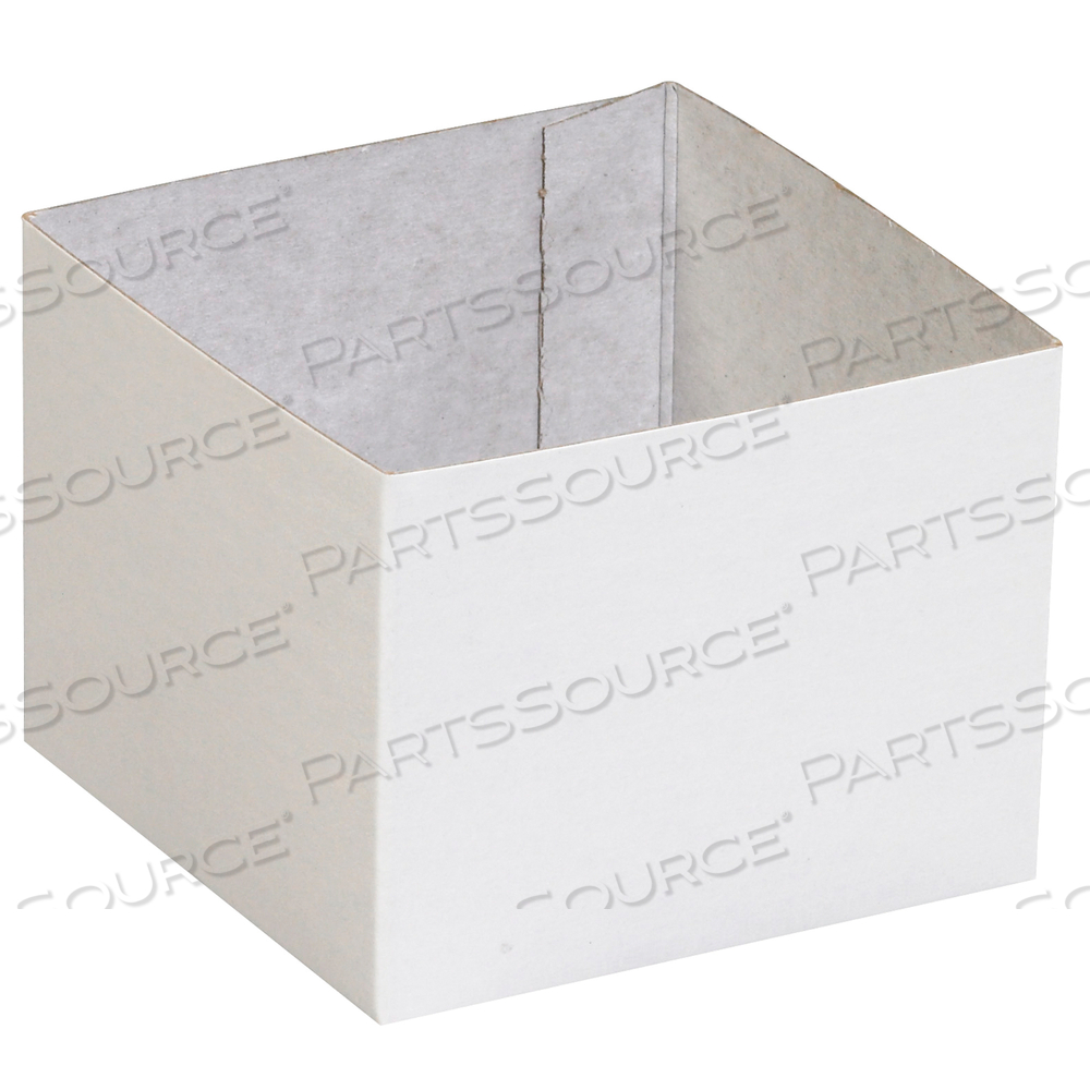DELUXE GIFT BOX BOTTOMS, 4" X 4" X 3", WHITE, 50/CASE by BOX Partners (Box Acquisitions, LLC)
