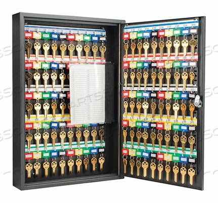 100 KEYS COMBINATION ADJUSTABLE LOCK BOX, 21-3/4"W X 14-3/4"D X 3"H - BLACK by Barska