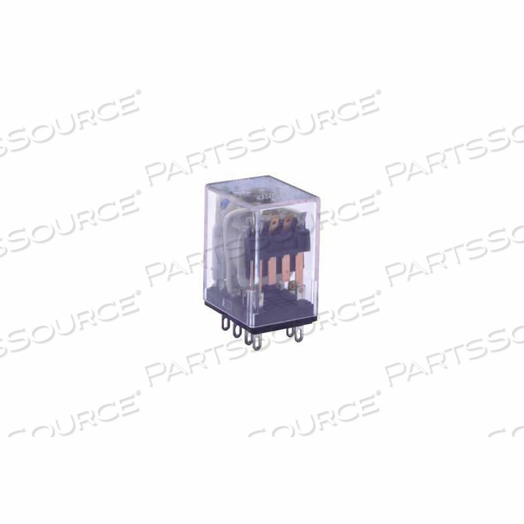 RELAY, 95 SERIES, 4PDT, PLUG (SOLDER) TERMINAL, LIGHTDICATOR, COIL 230 VAC 