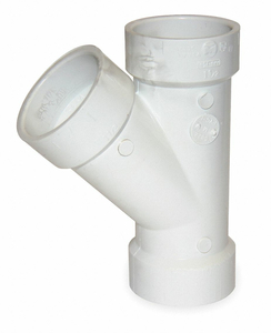WYE, SCHEDULE 40, 1 1/2 IN X 1 1/2 IN X 1 1/2 IN FITTING PIPE SIZE, WHITE by Charlotte Pipe And Foundry Co.