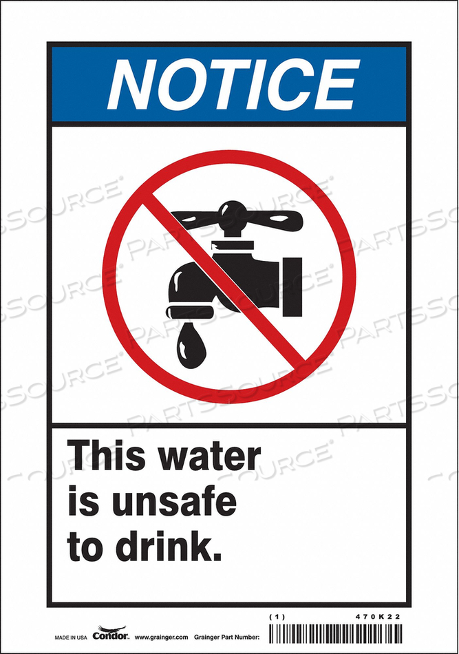 SAFETY SIGN 7 W X 10 H 0.004 THICK 