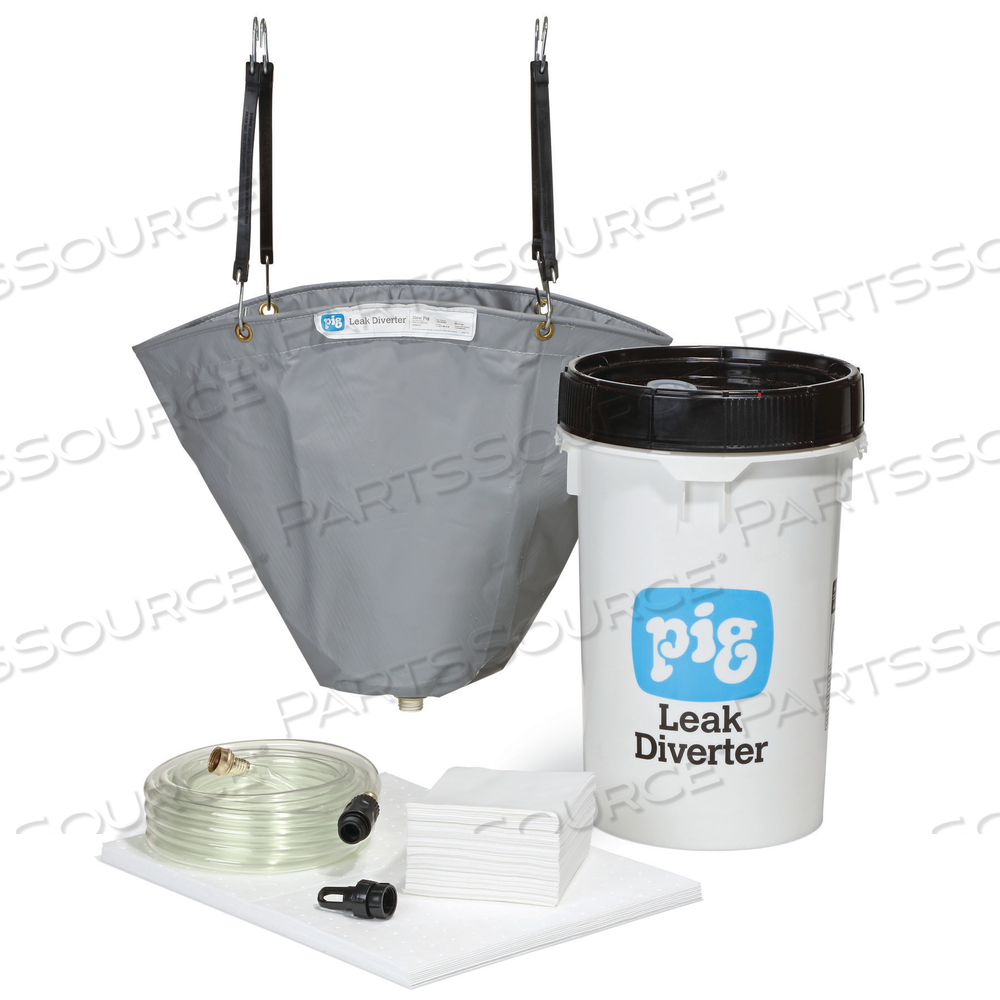 PIG OIL PIPE LEAK DIVERTER TARP BUCKET KIT WITH ABSORBENTS by New Pig Corporation PIG OIL PIPE LEAK DIVERTER TARP BUCKET KIT WITH ABSORBENTS by New Pig Corporation