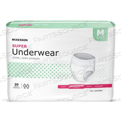 SUPER MODERATE ABSORBENT UNDERWEAR, MEDIUM (20 PER BAG) by McKesson