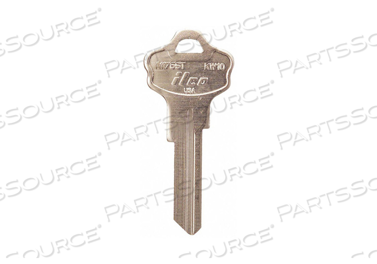 KEY BLANK BRASS TYPE KW10 6 PIN PK10 by Kaba KEY BLANK BRASS TYPE KW10 6 PIN PK10 by Kaba