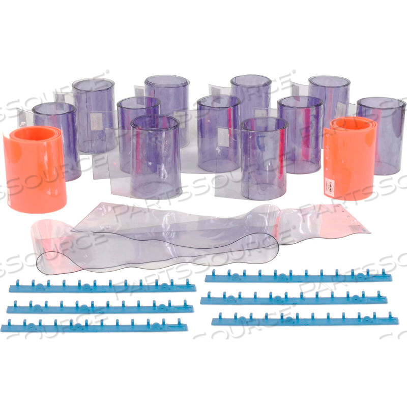 STANDARD GRADE SMOOTH CLEAR STRIP DOOR CURTAIN 6'W X 13'H by Approved Vendor STANDARD GRADE SMOOTH CLEAR STRIP DOOR CURTAIN 6'W X 13'H by Approved Vendor