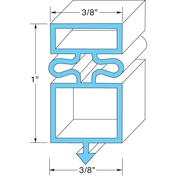 DOOR GASKET 23-1/4W X 50-3/8 L OD by True Food Service Equipment