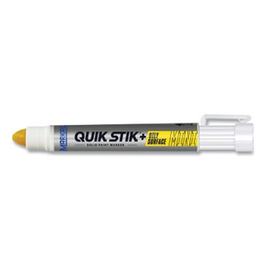 QUIK STIK+ OILY SURFACE MINI SOLID PAINT MARKER, 5/16 IN DIA MEDIUM BULLET, YELLOW by Nissen QUIK STIK+ OILY SURFACE MINI SOLID PAINT MARKER, 5/16 IN DIA MEDIUM BULLET, YELLOW by Nissen