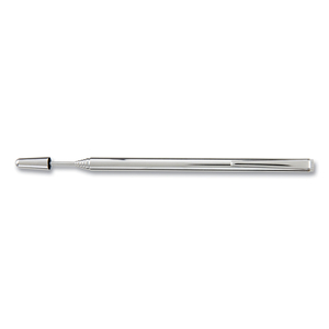 SLIMLINE PEN-SIZE POCKET POINTER WITH CLIP, EXTENDS TO 24.5", SILVER by Apollo Audio Visual