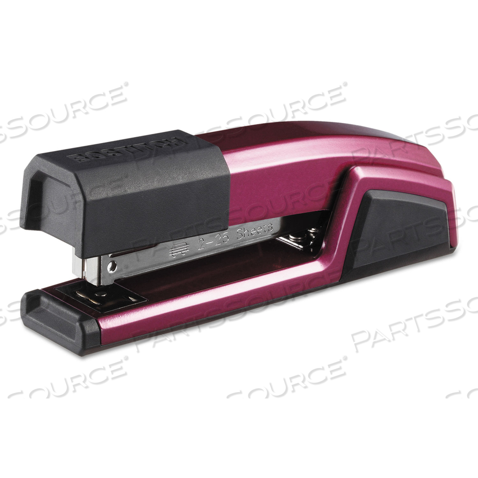 ANTIMICROBIAL METAL STAPLER, 25-SHEET CAPACITY, MAGENTA WINE METALLIC by Bostitch