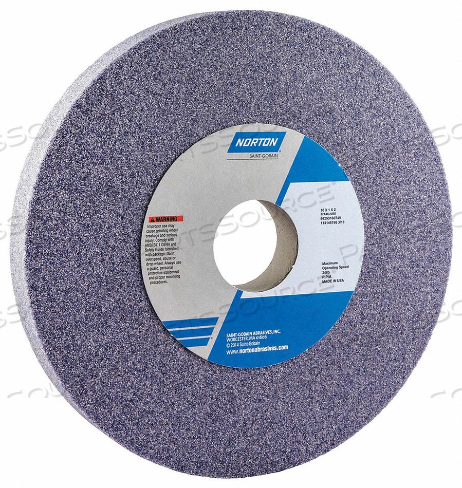 GRINDING WHEEL T1 10X1X2 AO 46G MED PRPL by Norton | Saint-Gobain Abrasives GRINDING WHEEL T1 10X1X2 AO 46G MED PRPL by Norton | Saint-Gobain Abrasives