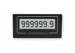 LCD HOUR METER SELF POWERED RECTANGULAR by ENM