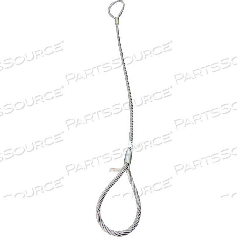 LIFT AMERICA WIRE ROPE SLING 1/4" X 3' EYE & EYE, 960/1300/2600 LBS CAP by Mazzella Lifting Technologies