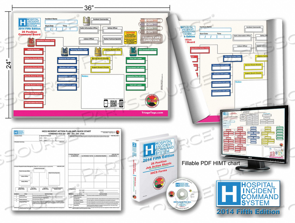 HICS 2014 COMMAND BOARD 26 POSITIONS by Disaster Management Systems (DMS)