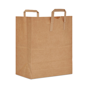 HANDLE BAG, 17.75 X 21, BROWN, 400/BUNDLE by AJM Packaging Corporation