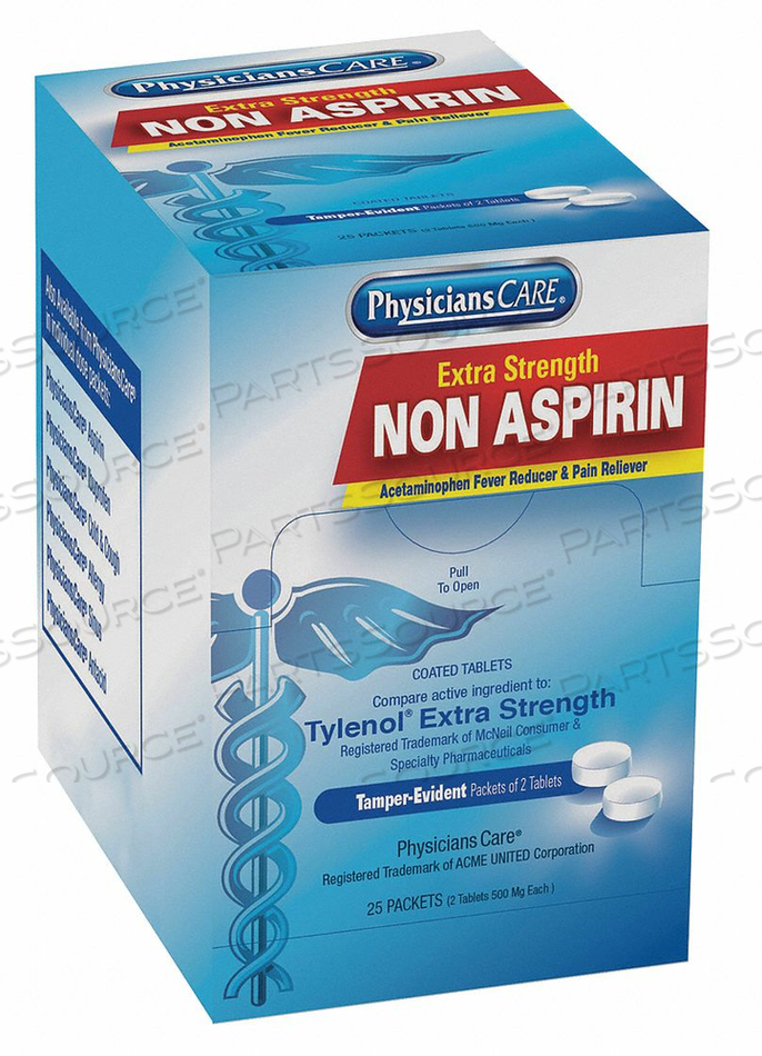 NON-ASPIRIN PAIN RELIEF TABLET PK25 by Physicianscare