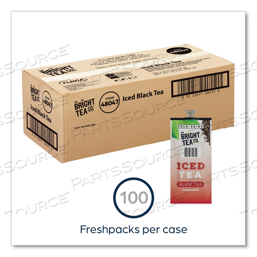 THE BRIGHT TEA CO. UNSWEETENED ICED BLACK TEA FRESHPACK, UNSWEETENED ICED BLACK, 0.12 OZ POUCH by FLAVIA