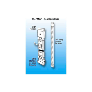 THE "MAX" PEG HOOK STRIP by Clip Strip Corp.