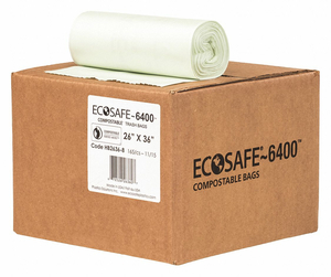 TRASH BAG 20 GAL. GREEN PK165 by Ecosafe-6400