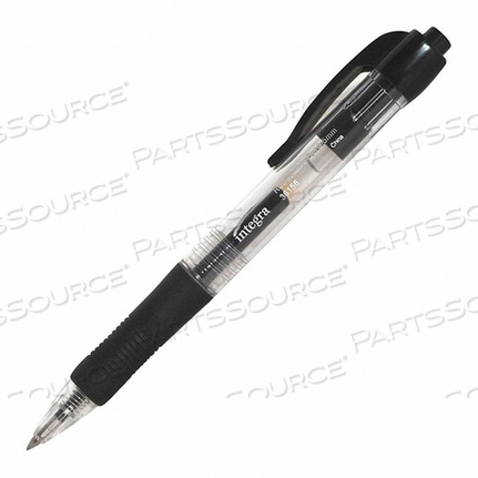 RETRACTABLE 0.5MM GEL PENS BLACK PK12 by Integra