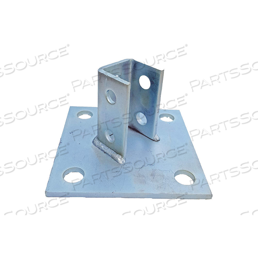 POST BASES FOR SINGLE CHANNEL, 1 5/8 IN X 1 5/8 IN FOR STRUT CHANNEL SIZE, ELECTROPLATED, 6 HOLES by Approved Vendor POST BASES FOR SINGLE CHANNEL, 1 5/8 IN X 1 5/8 IN FOR STRUT CHANNEL SIZE, ELECTROPLATED, 6 HOLES by Approved Vendor