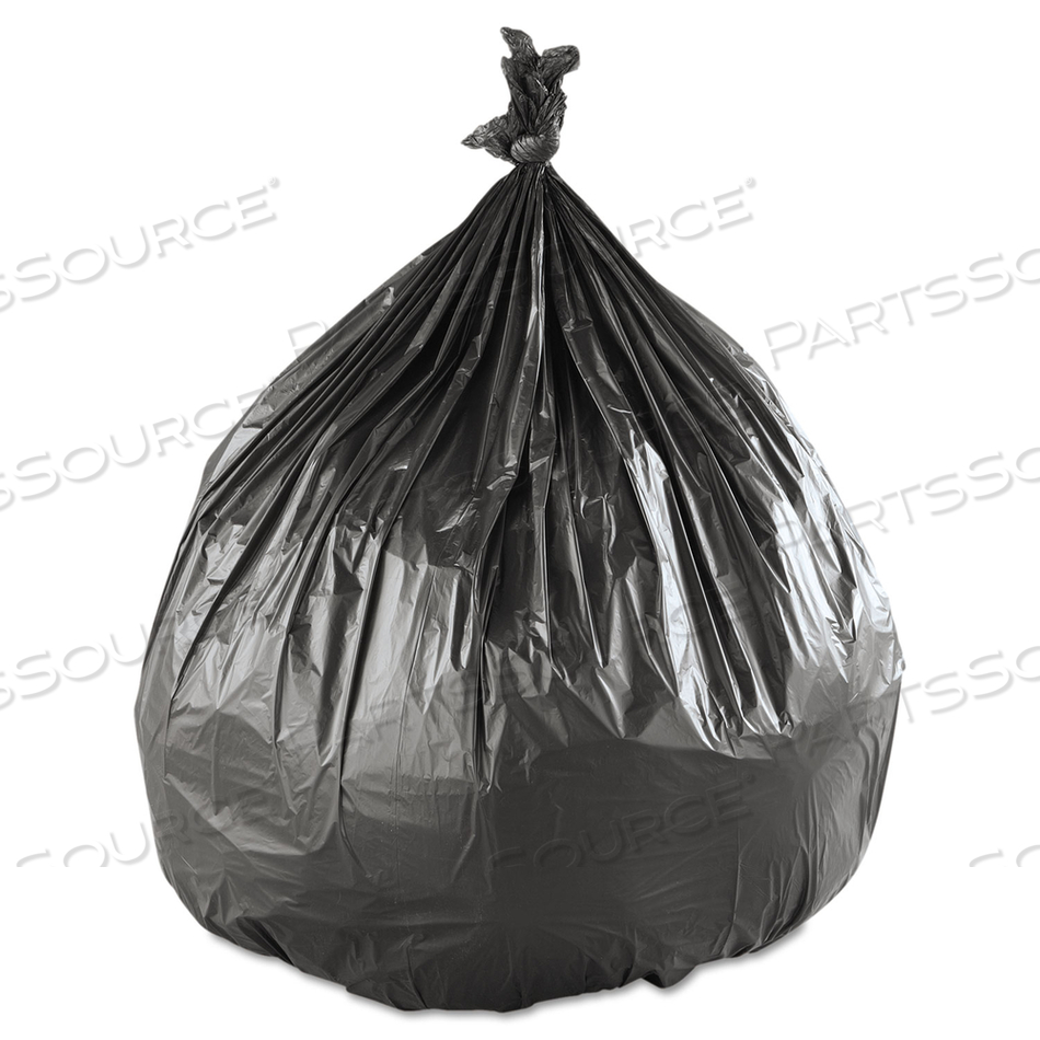 HIGH-DENSITY INTERLEAVED COMMERCIAL CAN LINERS, 45 GAL, 12 MICRONS, 40" X 48", BLACK, 25 BAGS/ROLL by Inteplast Group HIGH-DENSITY INTERLEAVED COMMERCIAL CAN LINERS, 45 GAL, 12 MICRONS, 40" X 48", BLACK, 25 BAGS/ROLL by Inteplast Group