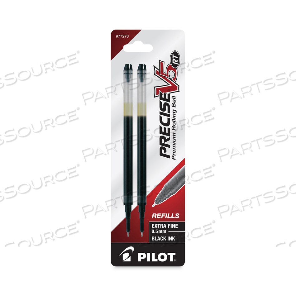 REFILL FOR PILOT PRECISE V5 RT ROLLING BALL, EXTRA-FINE CONICAL TIP, BLACK INK by Pilot
