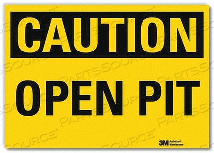 SAFETY SIGN OPEN PIT BLACK/YELLOW 10IN W by Lyle Signs Inc. SAFETY SIGN OPEN PIT BLACK/YELLOW 10IN W by Lyle Signs Inc.