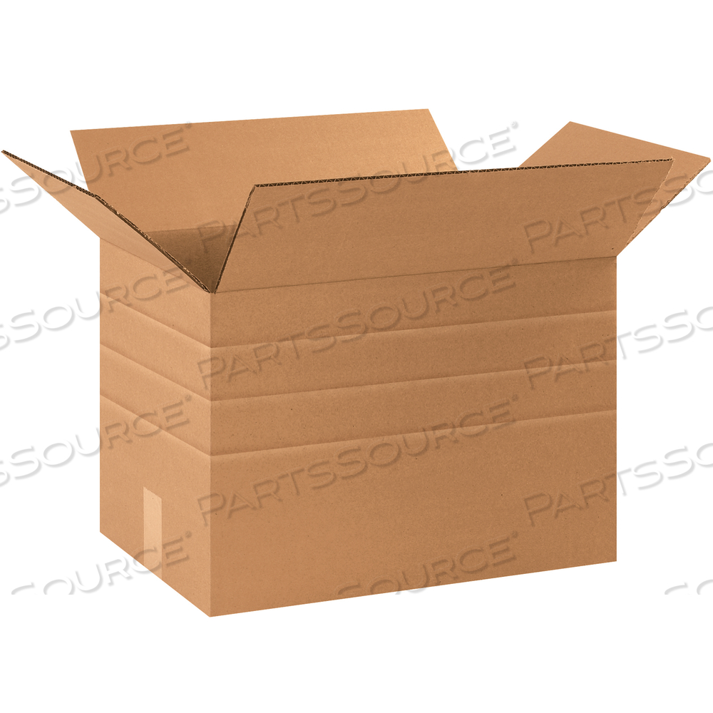 MULTI-DEPTH CORRUGATED BOXES, 17 1/4" X 11 1/4 X 12", KRAFT, 25/BUNDLE by BOX Partners (Box Acquisitions, LLC)