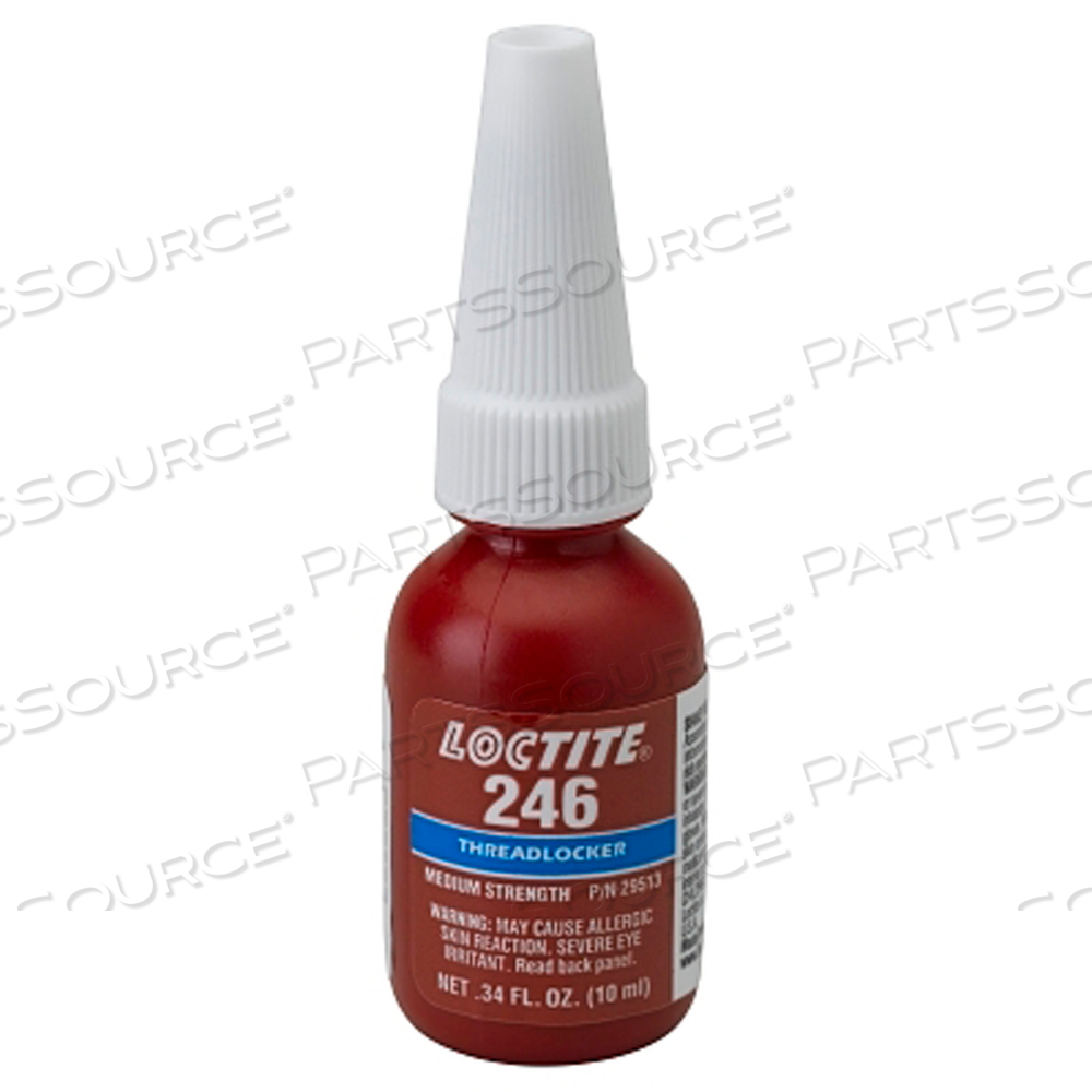 246 THREADLOCKER, MEDIUM STRENGTH/HIGH TEMPERATURE, 10 ML, 1/4 IN TO 3/4 IN THREAD, BLUE by Loctite Brand