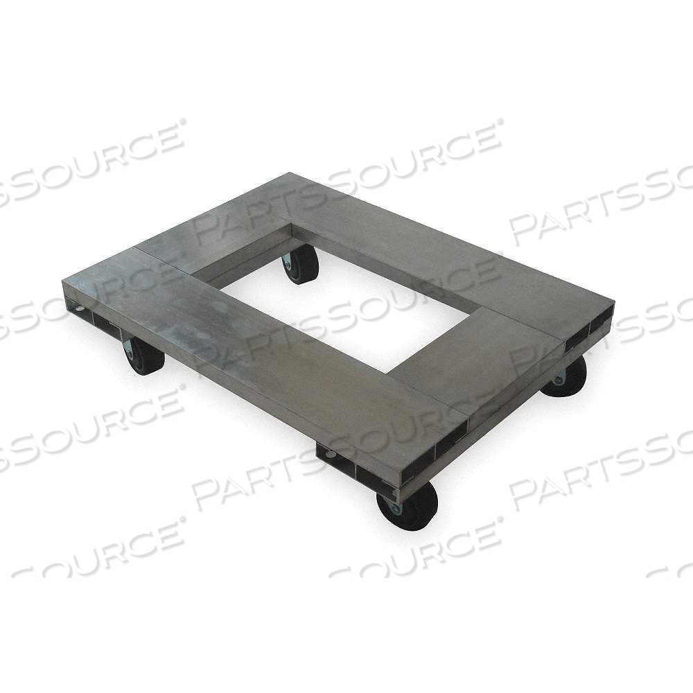 OPEN-DECK ALUMINUM GENERAL PURPOSE DOLLY, 900 LB LOAD CAPACITY, (4) SWIVEL, RED by Approved Vendor