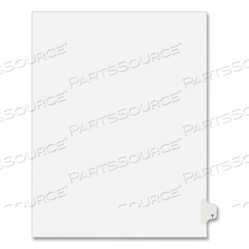 PREPRINTED LEGAL EXHIBIT SIDE TAB INDEX DIVIDERS, AVERY STYLE, 26-TAB, Y, 11 X 8.5, WHITE, (1425) by Avery