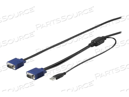 15 FT. (4.6 M) USB KVM CABLE FOR RACKMOUNT CONSOLES, VGA AND USB KVM CONSOLE CABLE (RKCONSUV15), VIDEO / USB CABLE, MINI-VGA (M) TO USB, HD- by StarTech.com Ltd.